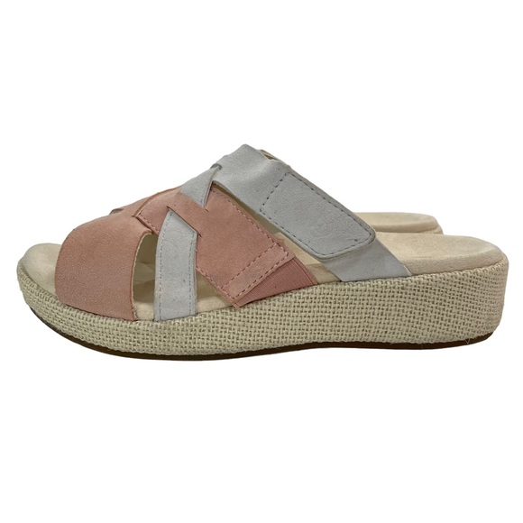 Spenco Shoes Spenco Slide On Wedge Sandal Suede Leather Comfy